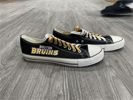 NEW MENS CONVERSE STYLE BOSTON BRUINS SHOES - SIZE 47