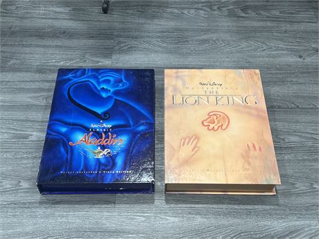 2 DISNEY COLLECTORS DELUXE BOX SETS - ALADDIN & THE LION KING
