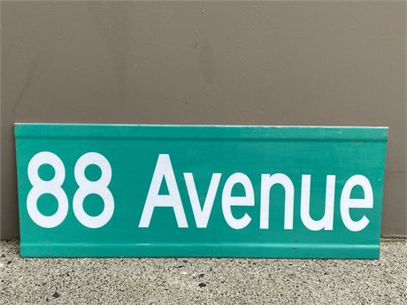 88 AVENUE THICK METAL SIGN (9”X24”)