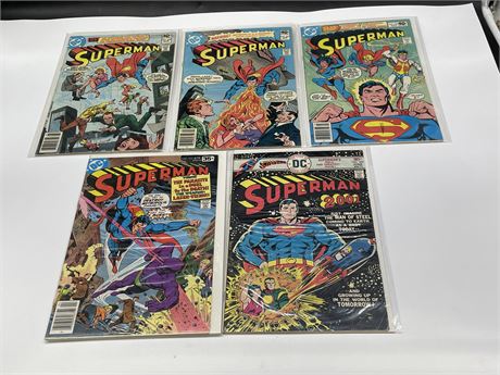 5 SUPERMAN COMICS