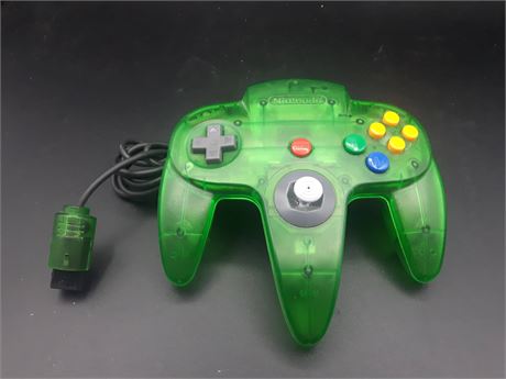 JUNGLE GREEN N64 CONTROLLER - EXCELLENT CONDITION