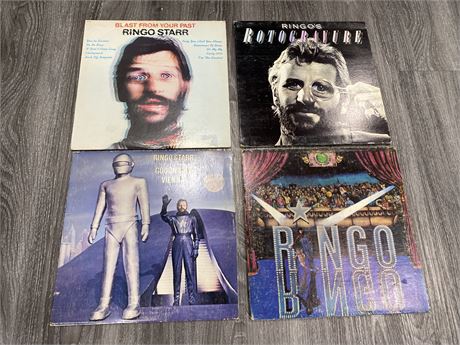 4 RINGO STARR RECORDS (Mostly scratched)