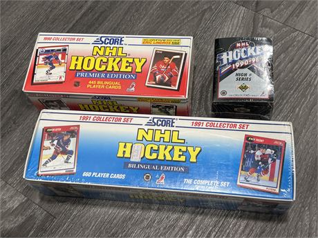 3 SEALED NHL CARD SETS