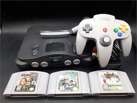 NINTENDO 64 CONSOLE WITH GAMES