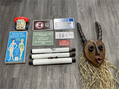 COLLECTABLES LOT INCLUDING MASK