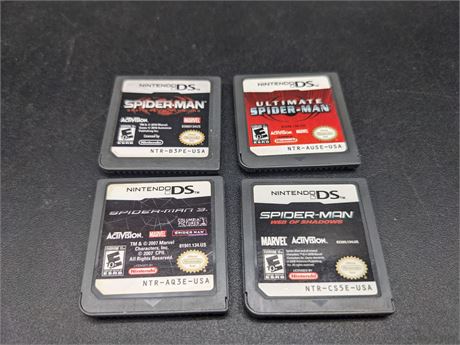 COLLECTION OF SPIDERMAN GAMES - VERY GOOD CONDITION - DS