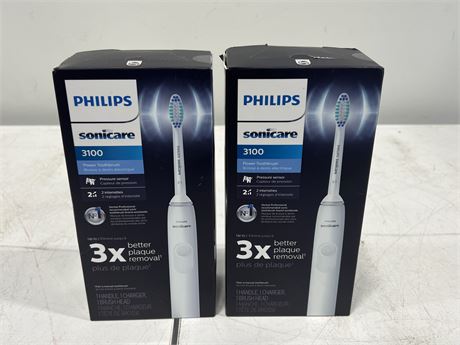 2 NEW PHILIPS SONICARE POWER TOOTHBRUSHES