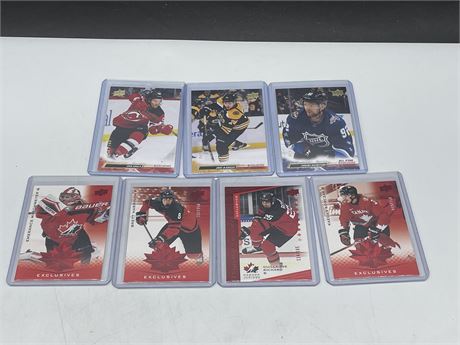(7) EXCLUSIVE NHL CARDS