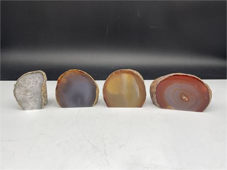 4 PIECES OF AGATE SLAB - 3” TALL