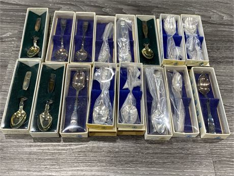 16 COLLECTABLE SPOONS