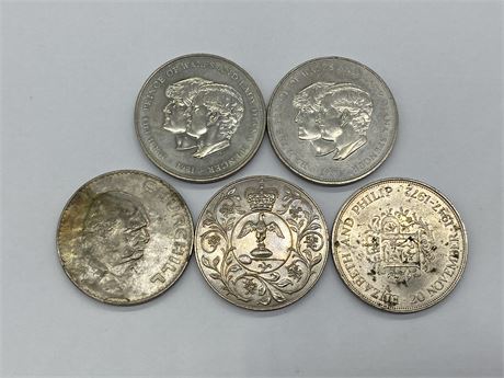 5 ROYAL COINS INCLUDING JUBILEE