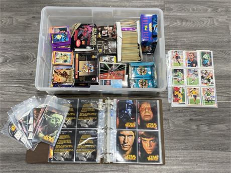 LARGE AMOUNT OF COLLECTOR CARDS — 1970’S, STAR WARS, BEATLES, ETC.