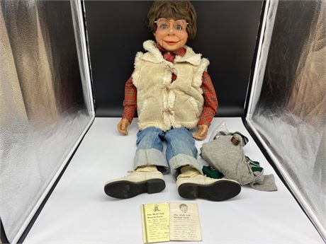 VINTAGE VENTRILOQUIST DOLL NAMED “DANNY BECKY” COMES W/ BIRTH CERTIFICATE (1957)
