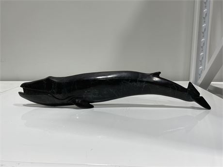 CAST METAL WHALE WALL HANGING PIECE 2FT LONG