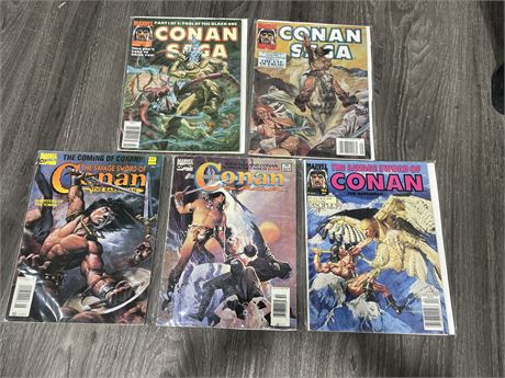 5 CONAN THE BARBARIAN COMICS