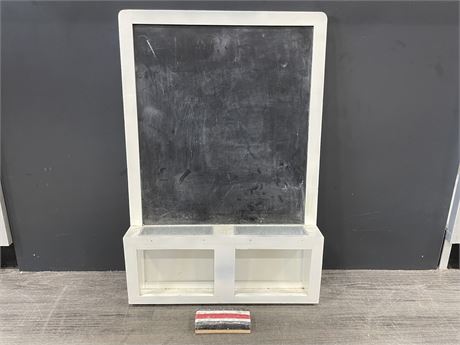 VINTAGE CHALKBOARD & ERASER (19”X28.5”)