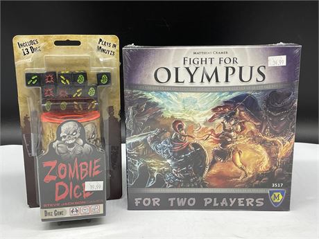 NIB SEALED FIGHT FOR OLYMPUS & ZOMBIE DICE