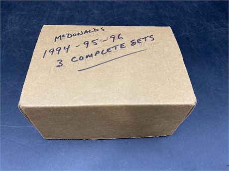 1994,95,96 COMPLETE MCDONALDS HOCKEY SETS