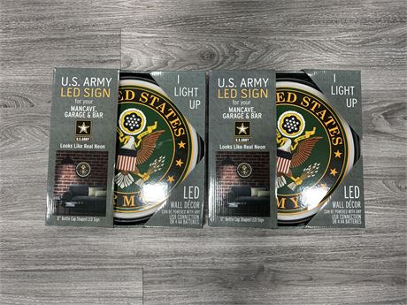 2 NEW US ARMY LED SIGNS
