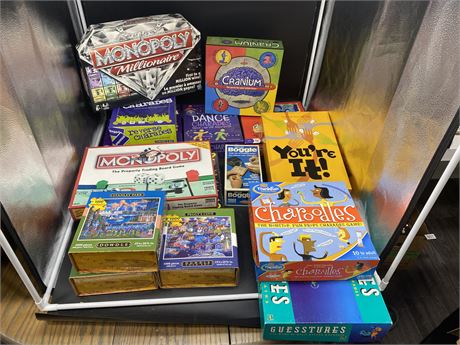 LOT OF ASSORTED GAMES & PUZZLES (Some new)