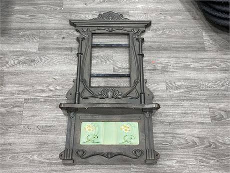LARGE CAST IRON ANTIQUE WALL MOUNT FRAME