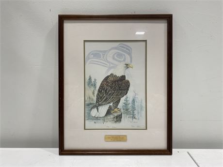 SIGNED SUE COLEMAN “THE EAGLE” PRINT (17”x21”)