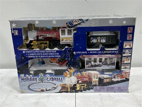 HOLIDAY EXPRESS TRAIN SET COMPLETE IN BOX - WORKS