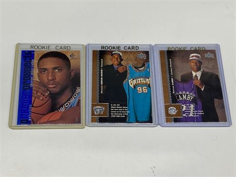 3 NBA ROOKIE CARDS - RAHIM & CAMBY
