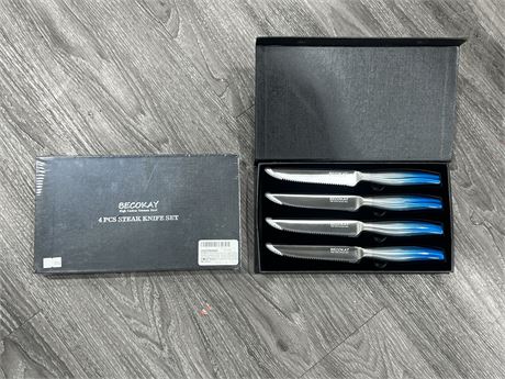 2 NEW SETS OF BECOKAY STEAK KNIVES