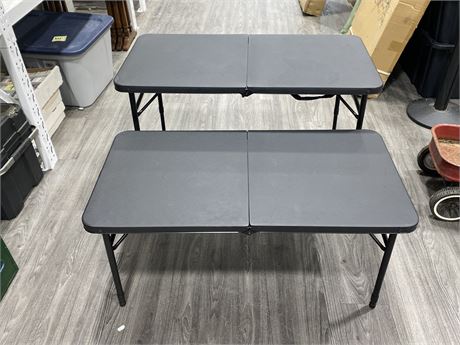 2 ADJUSTABLE SIDE TABLES (UP TO24” HIGH AND 40” LONG)