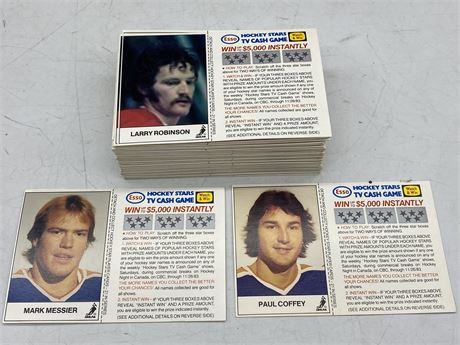 100+ 1983 NHL ESSO UNSCRATCHED HOCKEY CARDS