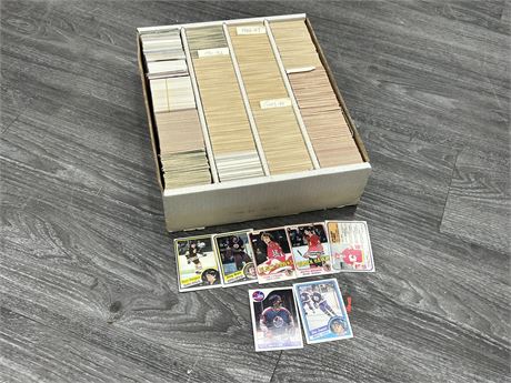 FLAT OF NHL CARDS - MOSTLY 1980s OPC