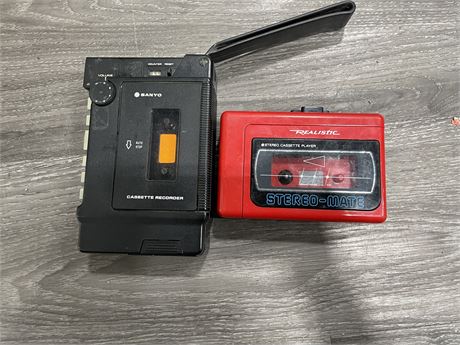 SANYO TRC-1200 AND REALISTIC CASSETTE PLAYERS