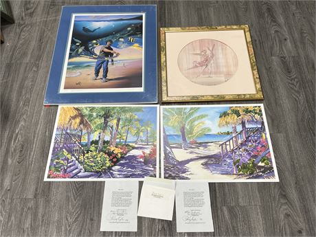 4 LIMITED EDITION SIGNED / NUMBERED PRINTS