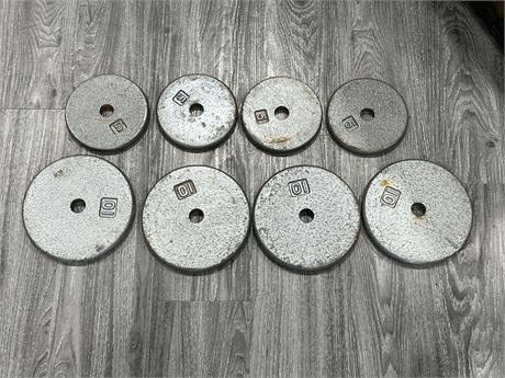60LBS OF WEIGHT LIFTING PLATES