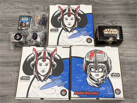 STAR WARS PIZZA HUT BOXES / ASSORTED STAR WARS PIECES
