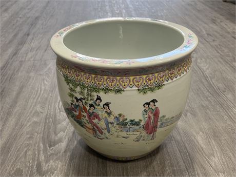 CHINESE FLOWER POT (12” wide, 11” tall)