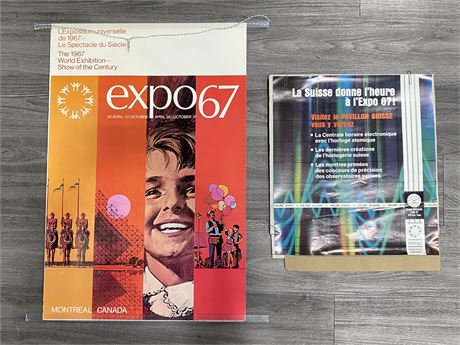 2 ORIGINAL EXPO 1967 POSTERS
