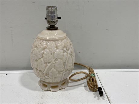 1930s ART DECO GLASS LAMP BASE (10” tall)