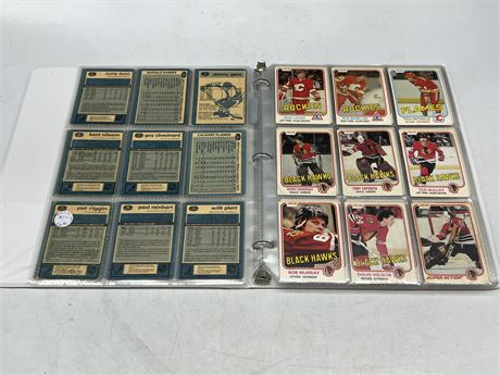 BINDER OF 1981 NHL CARDS