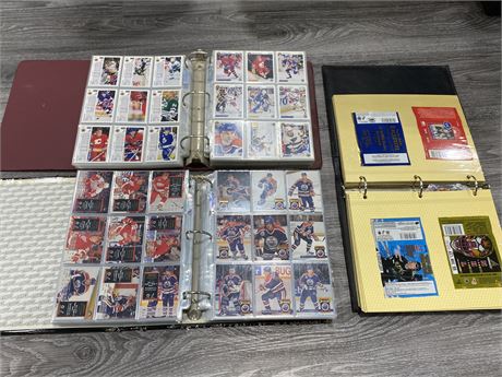 2 BINDERS OF 90s NHL CARDS & BINDER OF CARDS PACKAGES