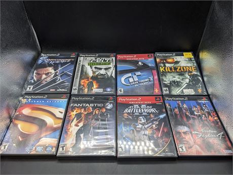 8 PS2 GAMES - VERY GOOD CONDITION