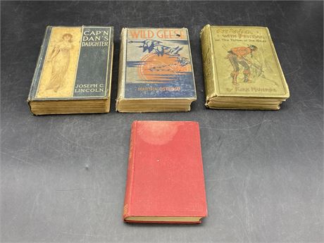 1896 ANTIQUE BOOK & 3 VINTAGE BOOKS