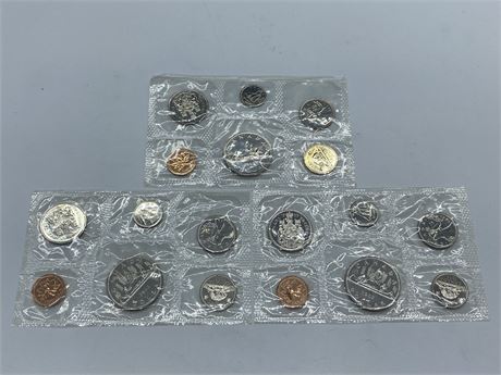 (3) 1982/1983 UNCIRCULATED COIN SETS