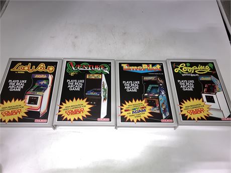 4 ORIGINAL COLECOVISION GAMES IN HARD COLLECTOR CASES
