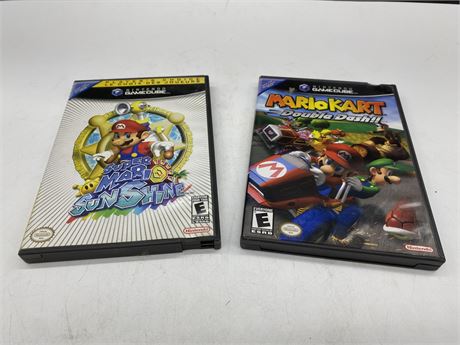 CASES ONLY - 2 GAMECUBE GAME CASES W/ MANUALS