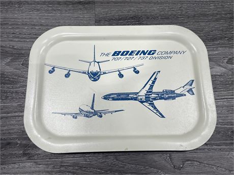 VINTAGE 1970’s BOEING AIRCRAFT SERVING TRAY - 12”x9”