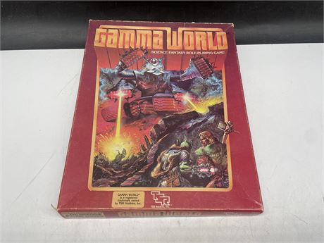 1983 GAMMA WORLD WITH ADVENTURE & BASIC RULES BOOKLET FIRST PRINT
