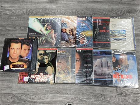 11 LASER DISCS - CONDITION VARIES MOST ARE SCRATCHED OR SLIGHTLY SCRATCHED