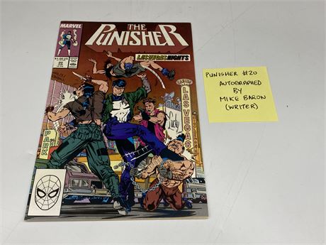 PUNISHER #20 AUTOGRAPHED BY MIKE BARON (Mint)